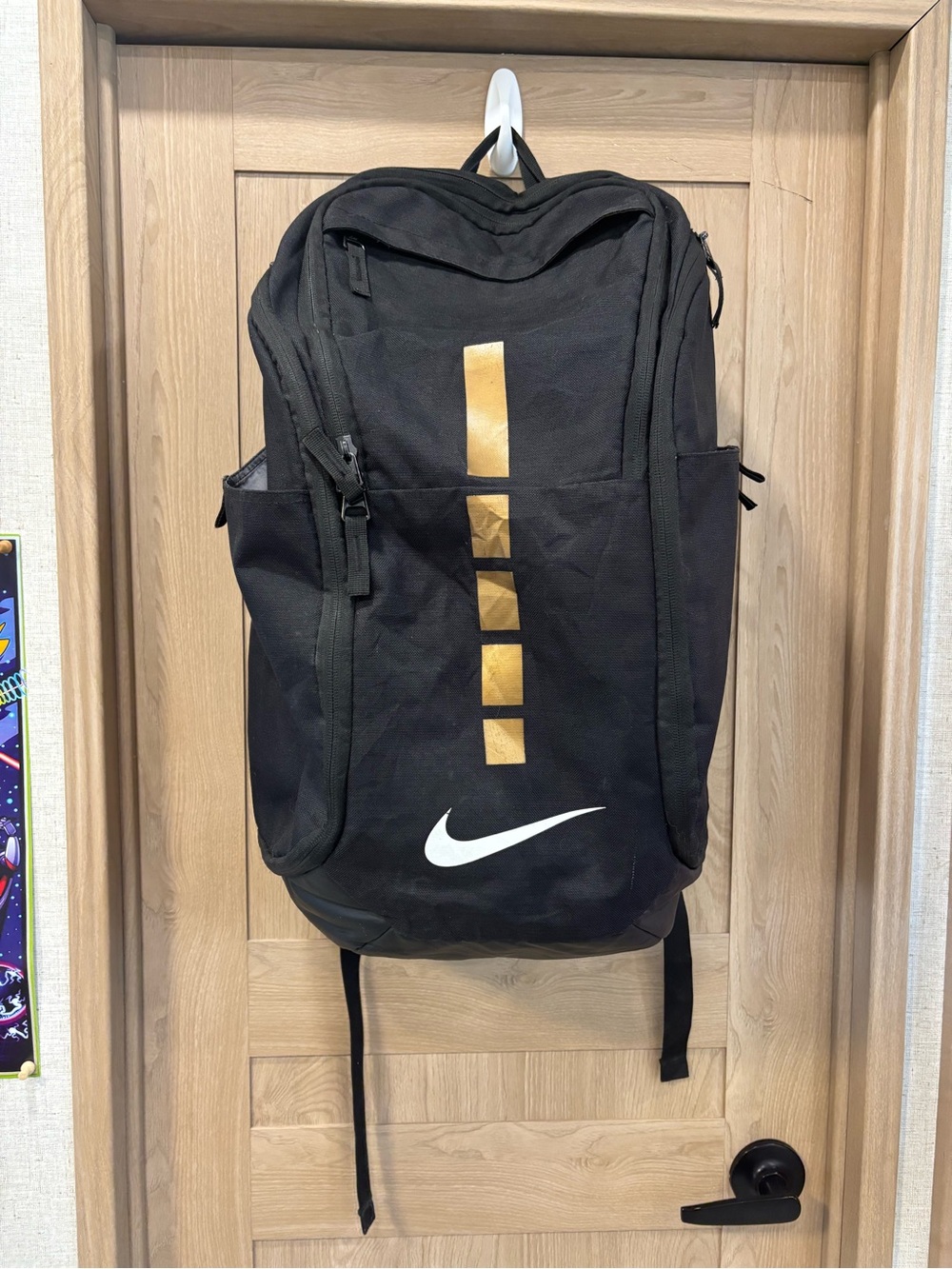 Nike Backpack Black Gold Hoops Elite Max Air Team Basketball Quad Zip